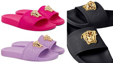 gold versace slides fake|versace shoes real or fake.